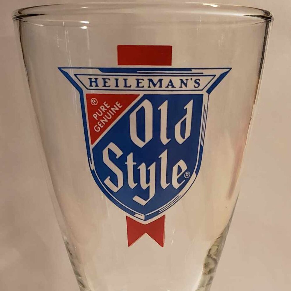 Heileman's Old Style Pure Genuine Lager Beer 6 inch Glass